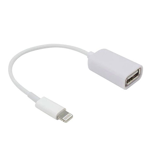 Cable USB OTG (On-The-Go) para Iphone. 15 cm longitud, permite a los dispositivos con puertos USB más flexibilida...